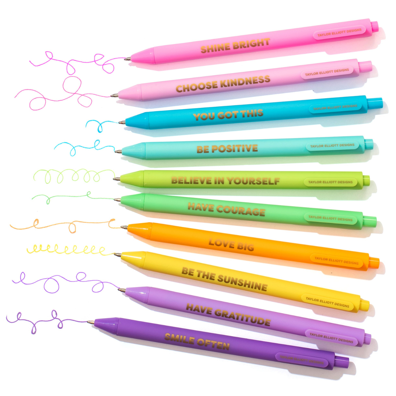 Set of 10 Colored Gel Pens