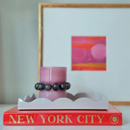 Scalloped Book Topper Tray - Mushroom