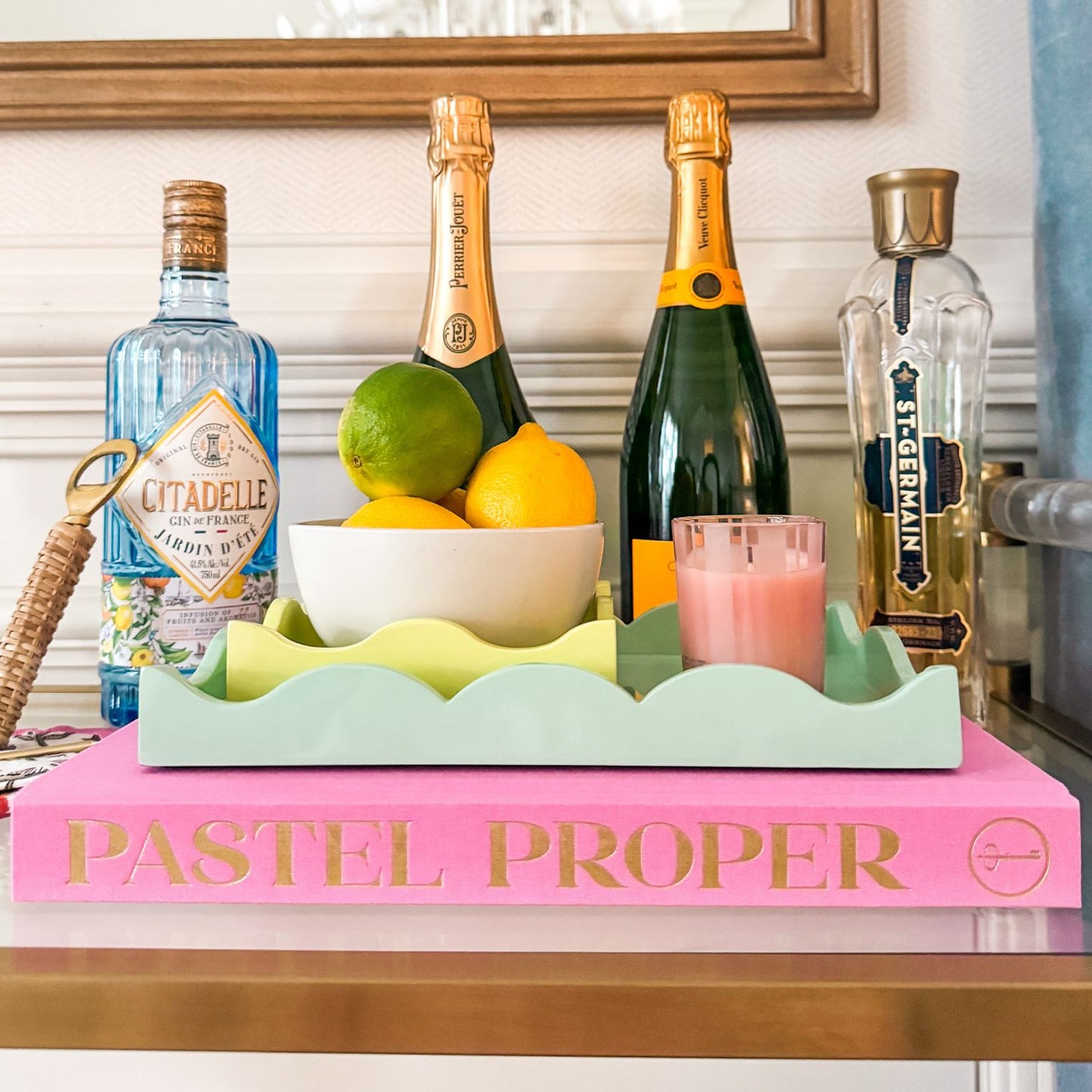 Serendipity Scalloped Book Topper Tray