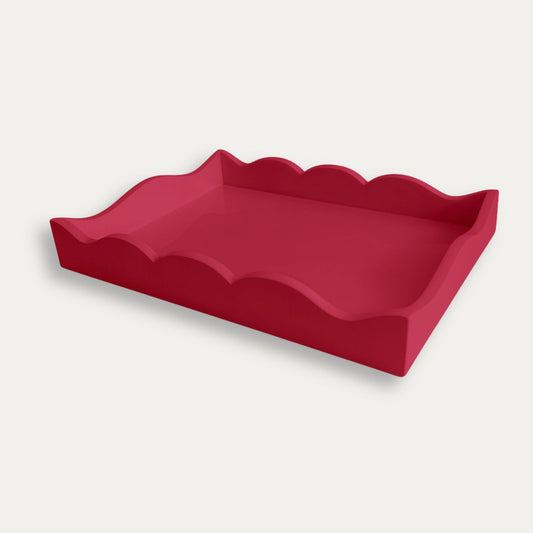 Lacquered Scalloped Tray