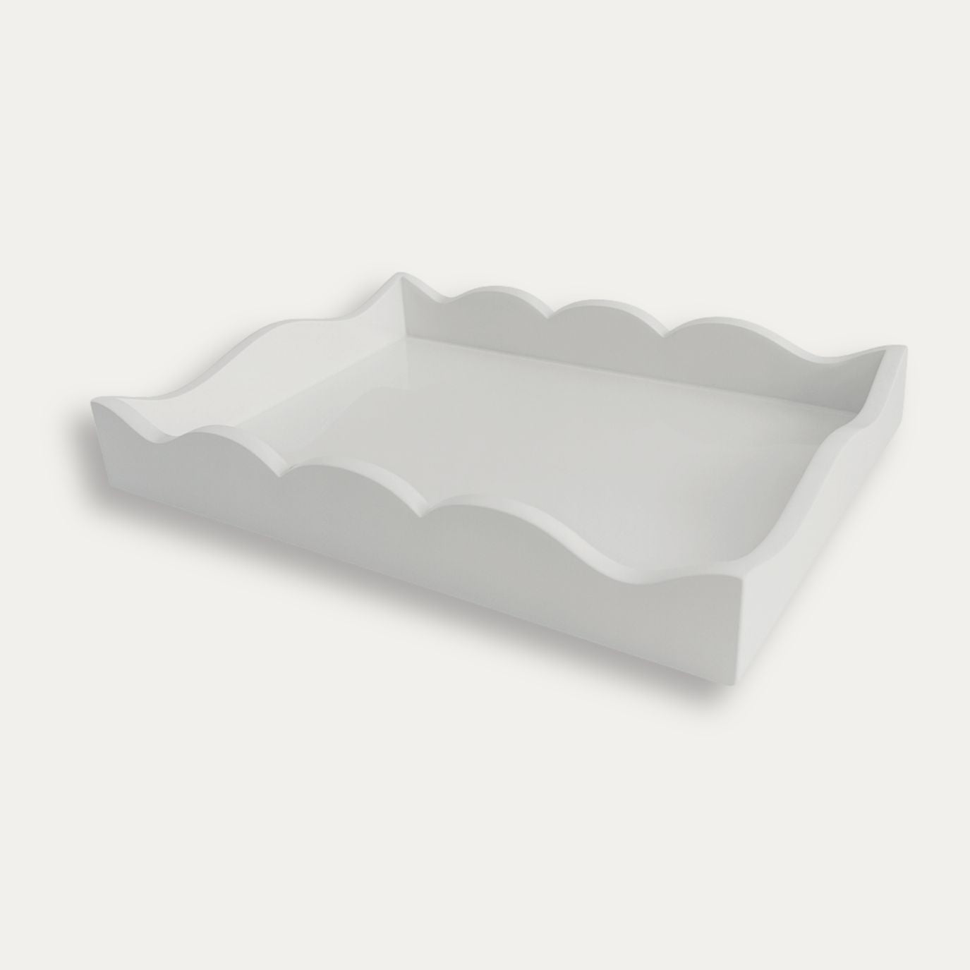 Lacquered Scalloped Tray