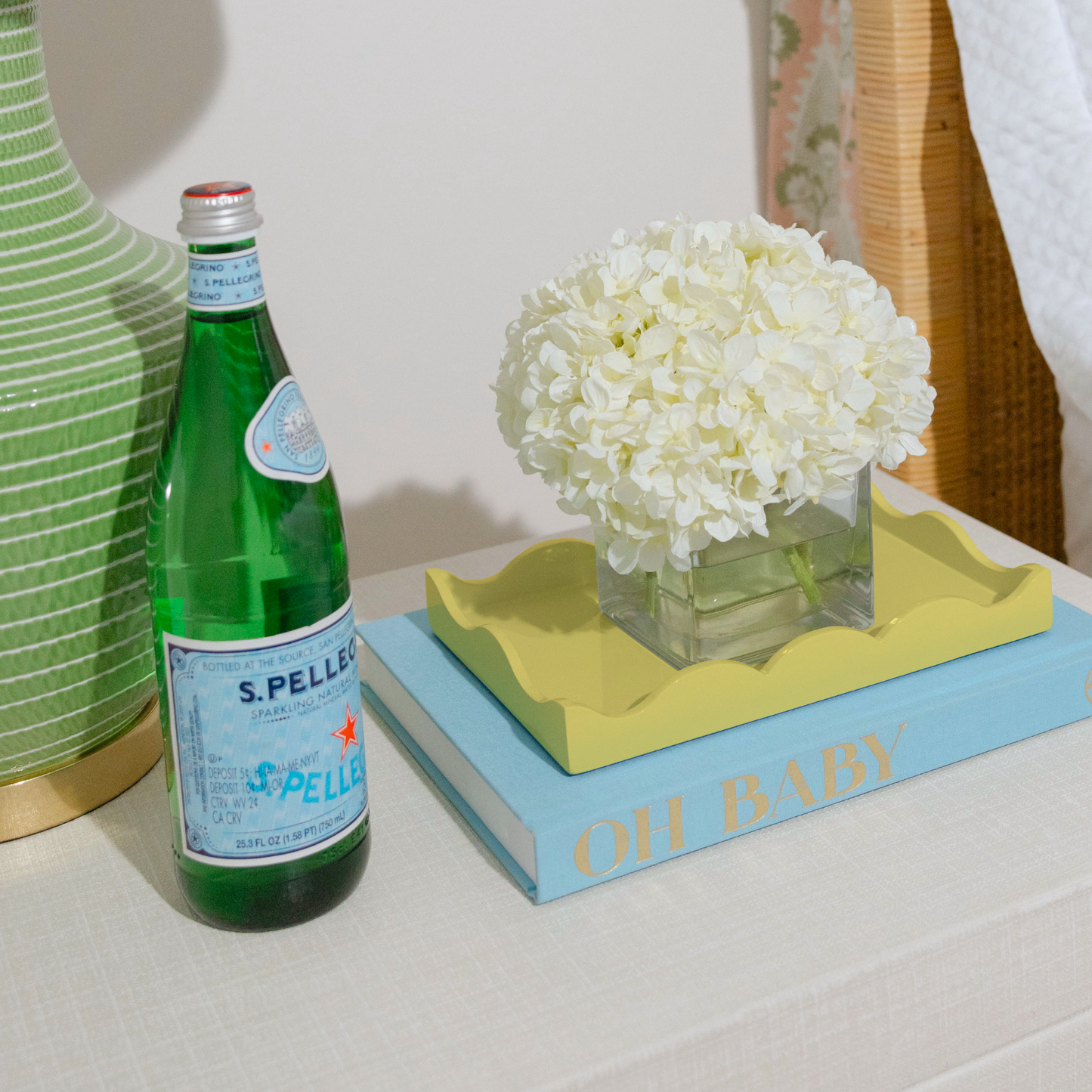 Lacquered Scalloped Tray