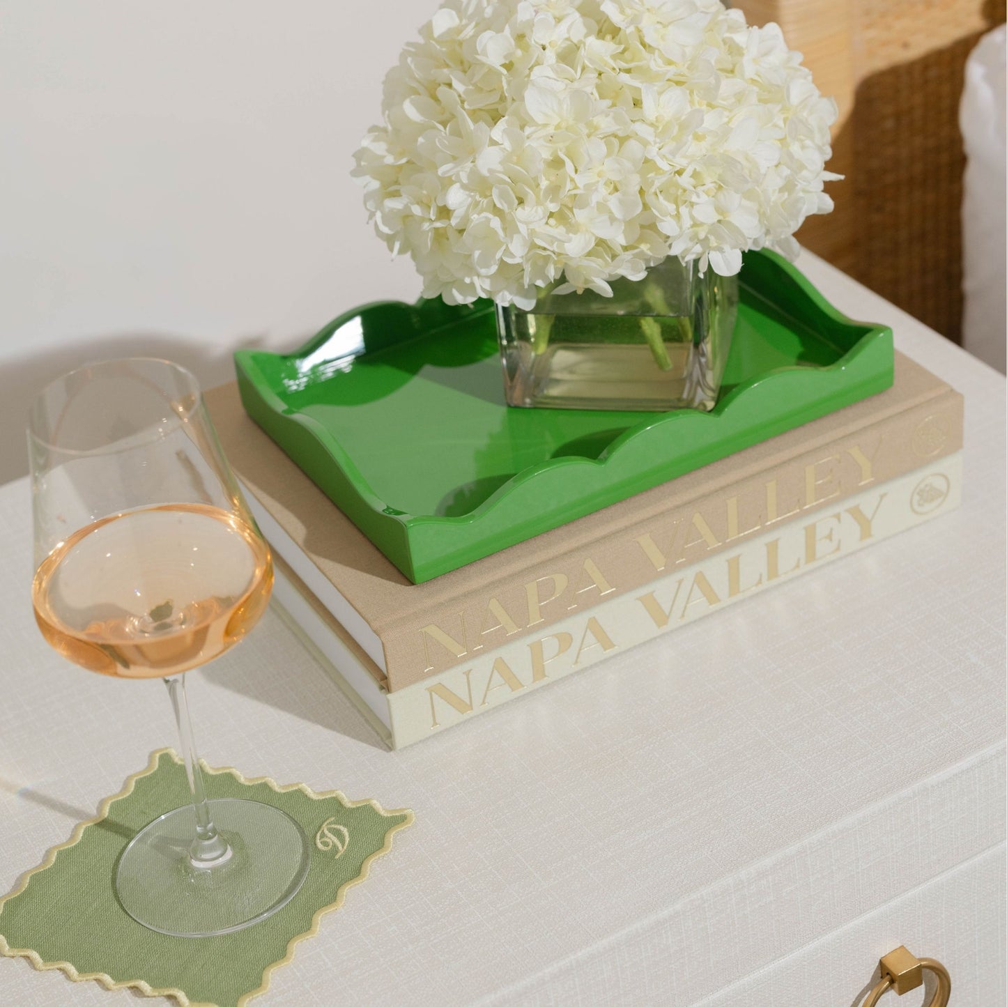 Lacquered Scalloped Tray