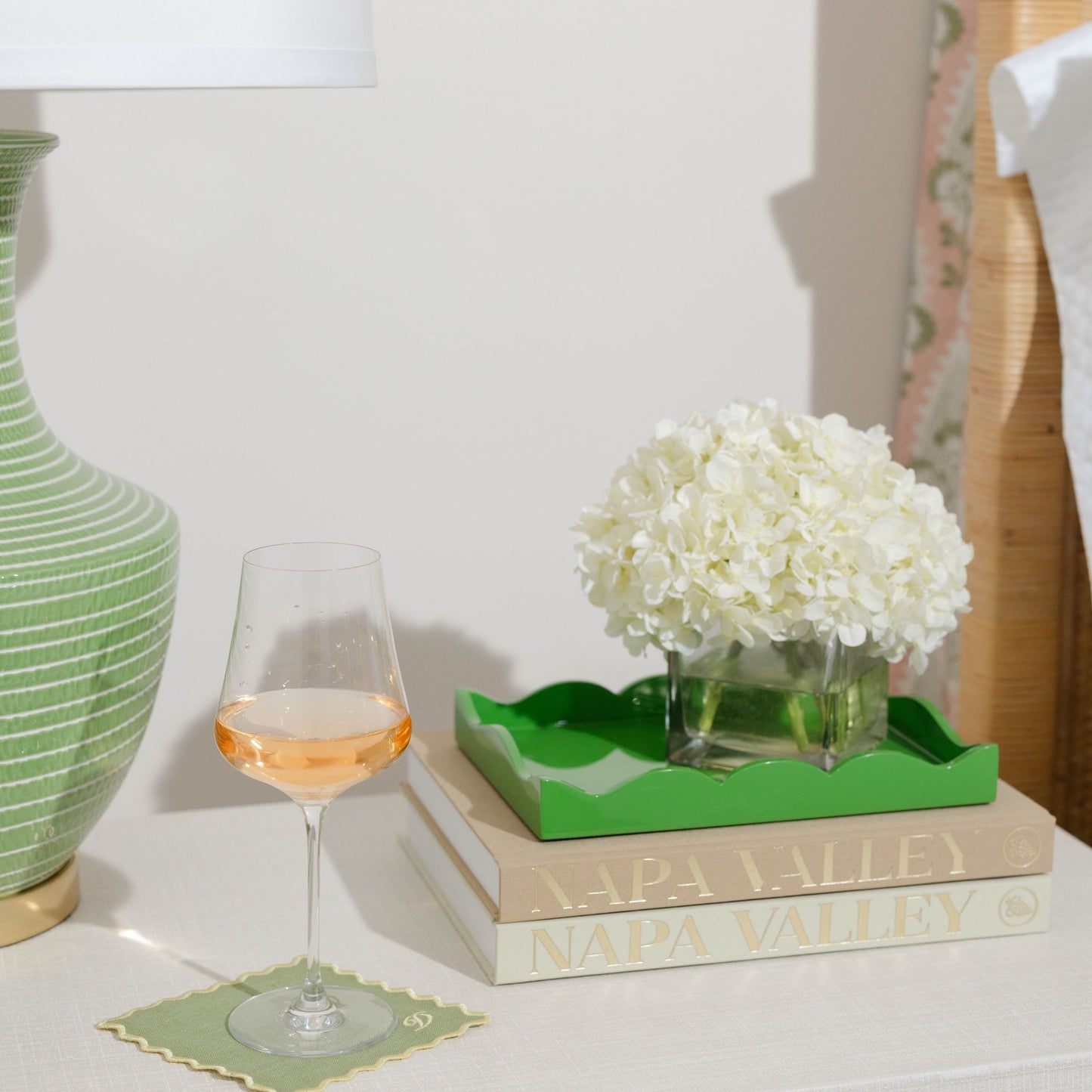 Lacquered Scalloped Tray