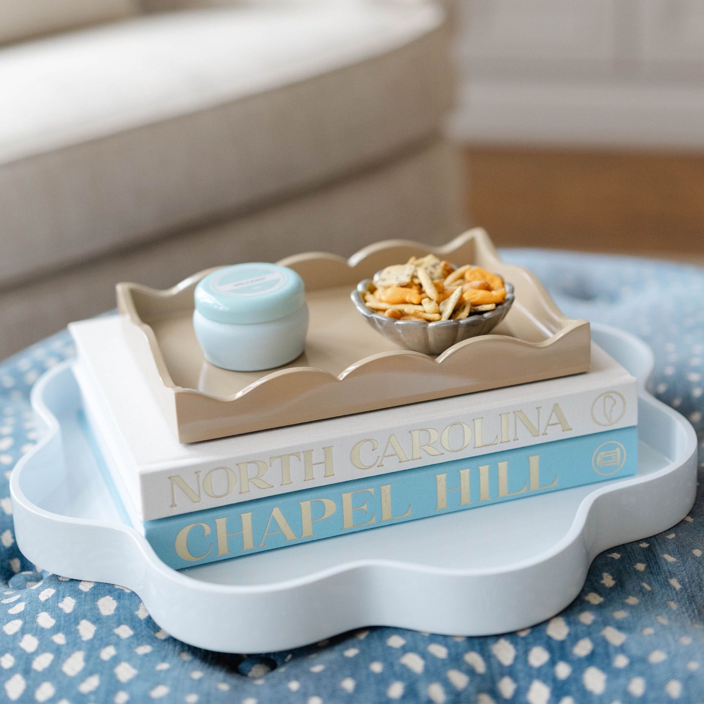 Scalloped Book Topper Tray