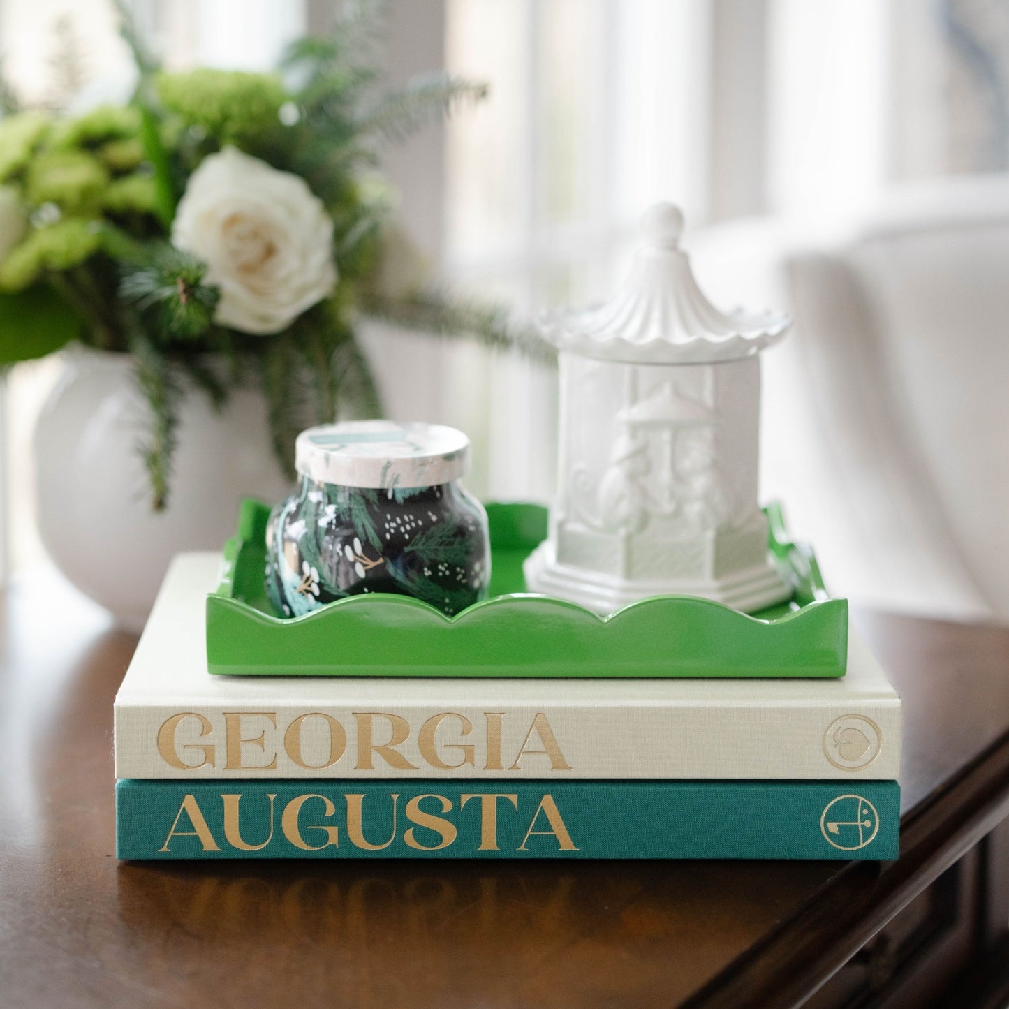 Lacquered Scalloped Tray