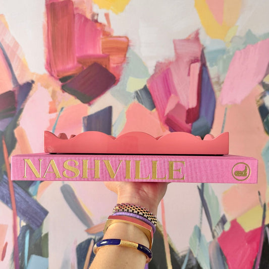 Scalloped Book Topper Tray - Coral