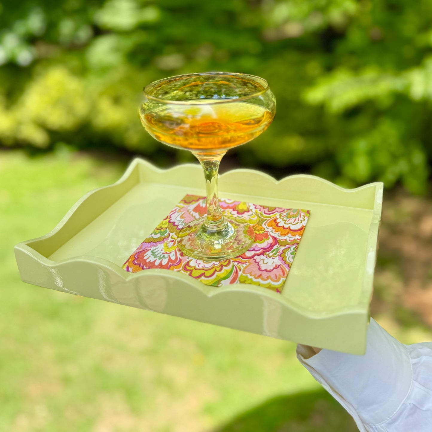 Lacquered Scalloped Tray