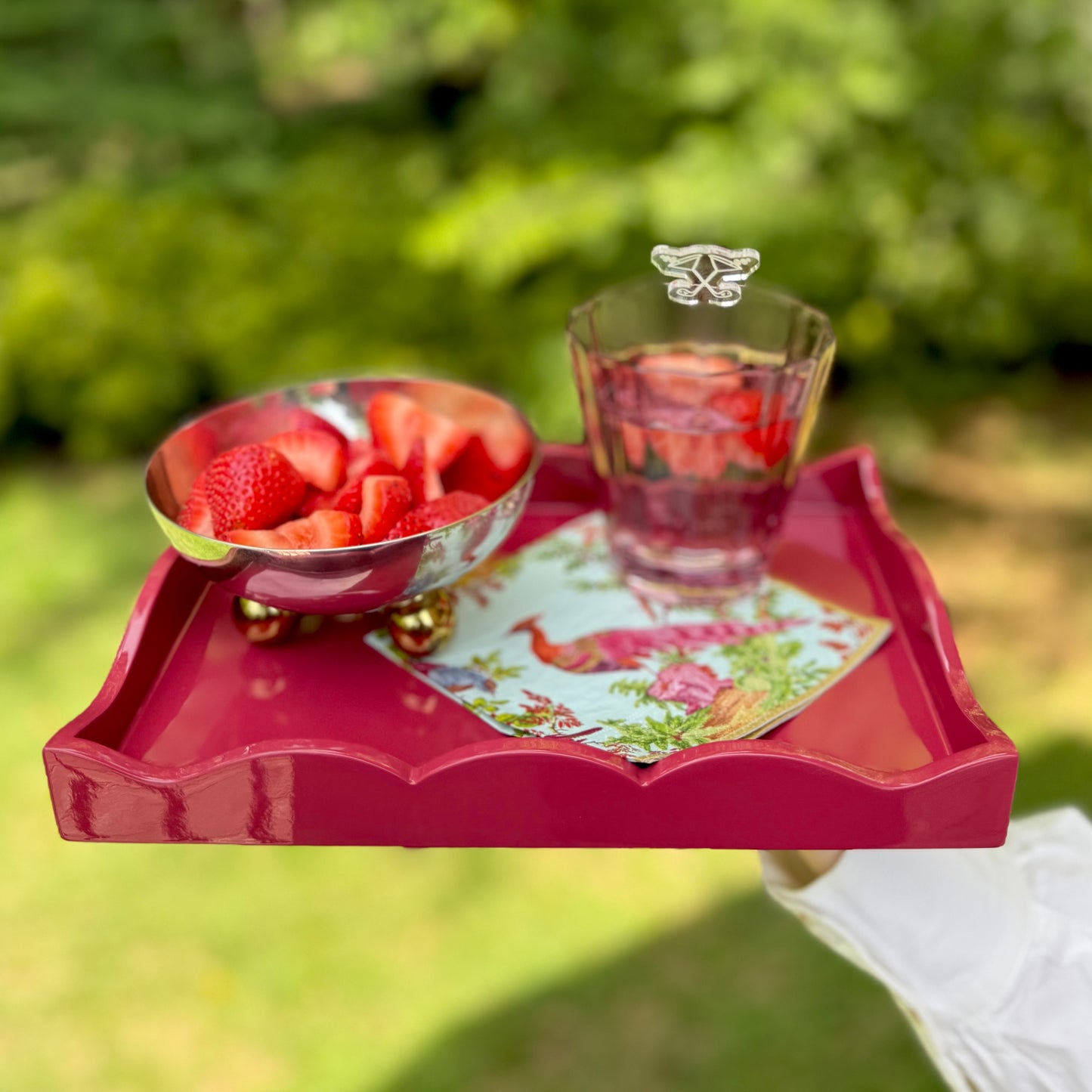 Lacquered Scalloped Tray