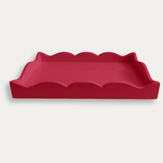 Lacquered Scalloped Tray