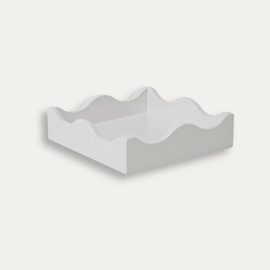 Lacquered Scalloped Napkin Tray