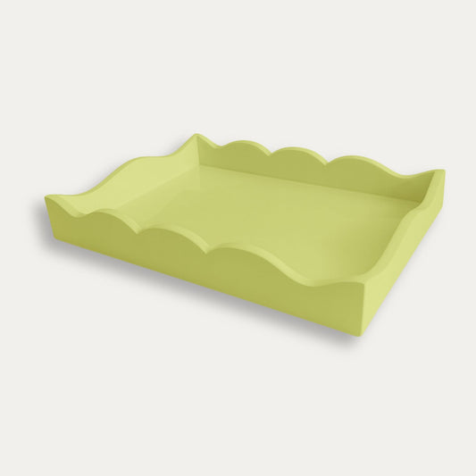 Scalloped Book Topper Tray - Citron