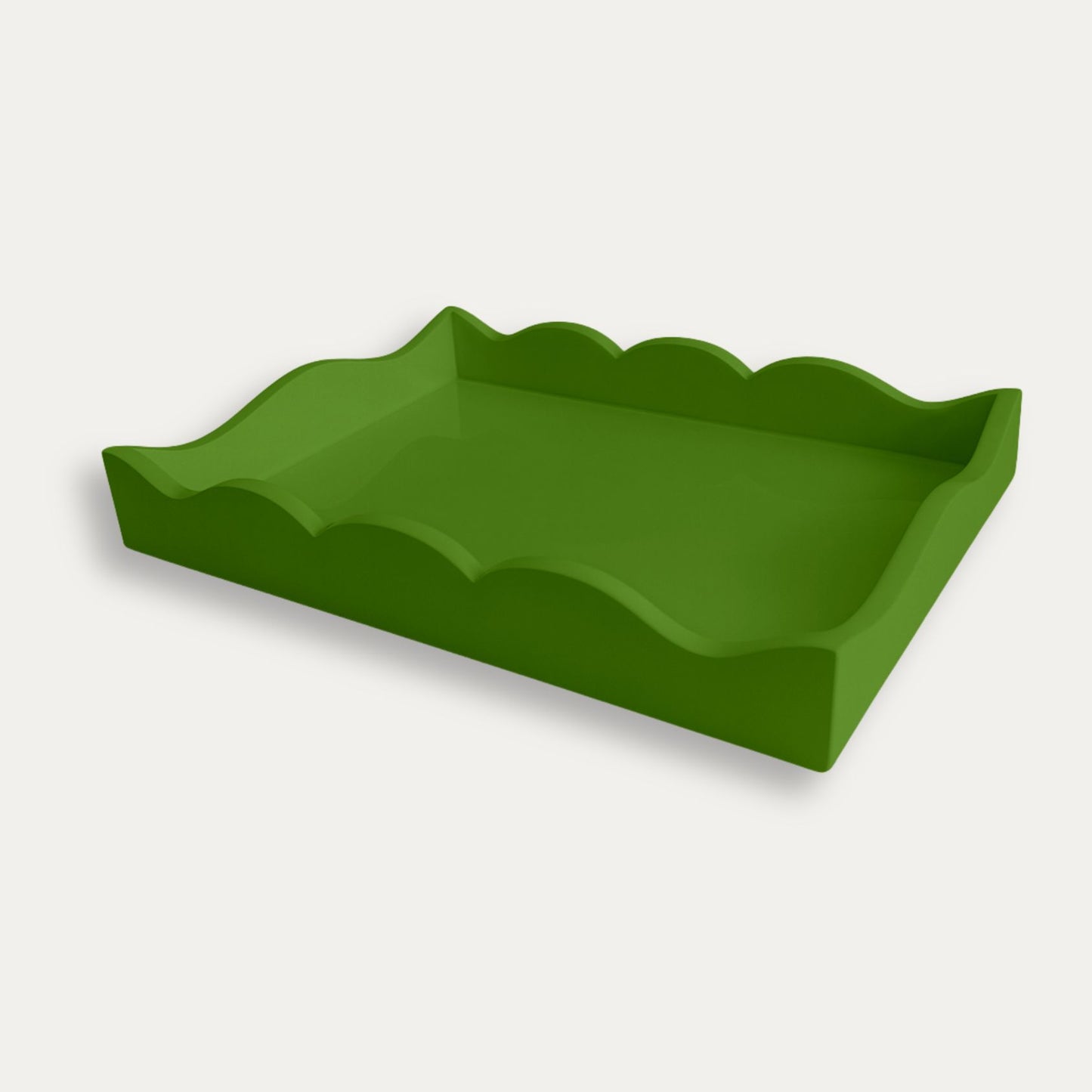 Lacquered Scalloped Tray