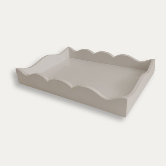 Scalloped Book Topper Tray - Mushroom
