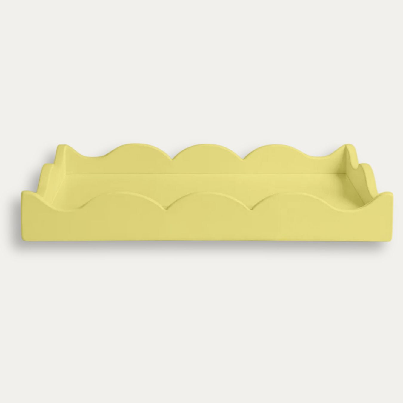 Scalloped Book Topper Tray - Citron