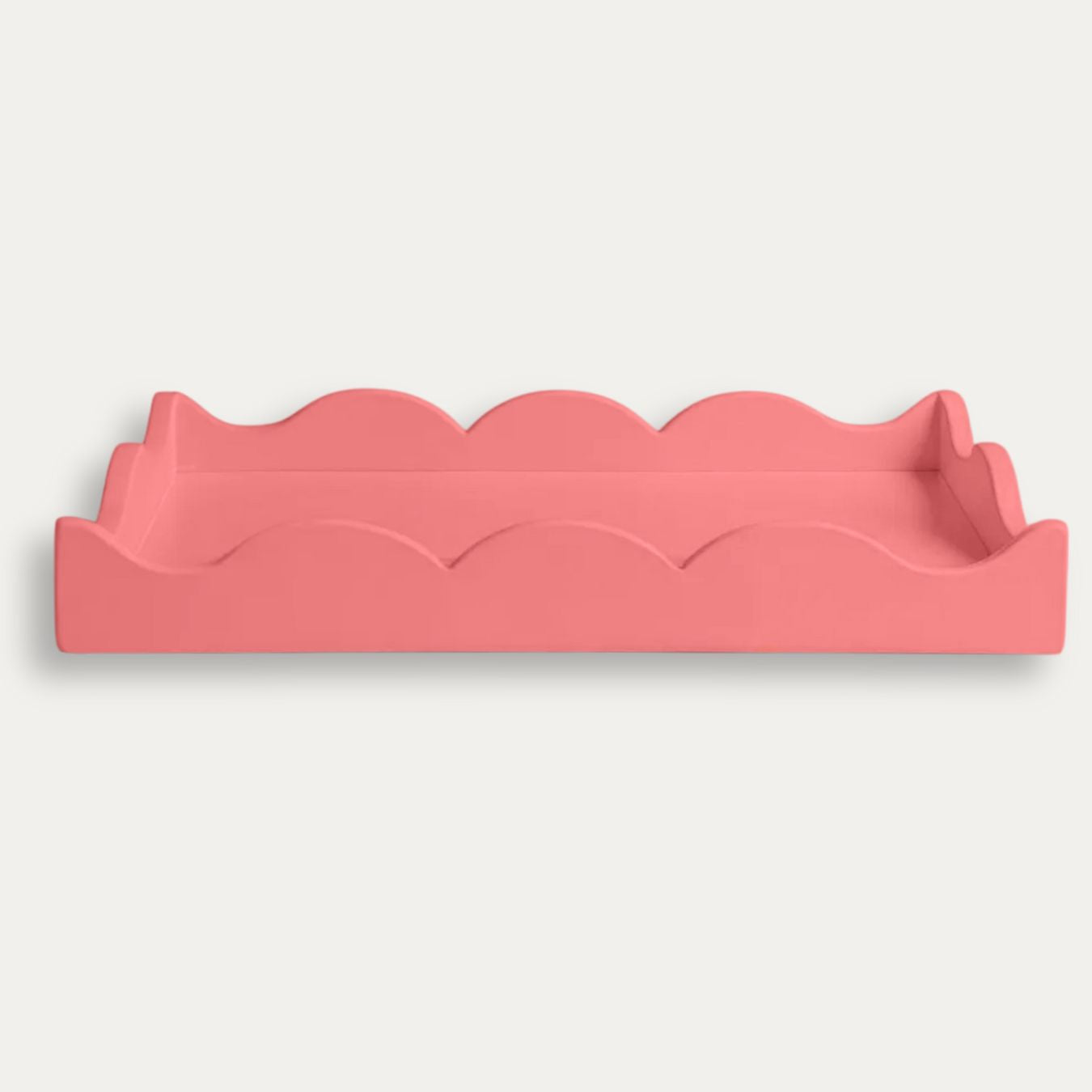 Scalloped Book Topper Tray - Coral
