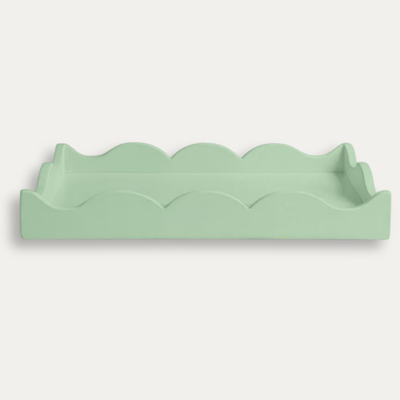 Scalloped Book Topper Tray - Mint Green