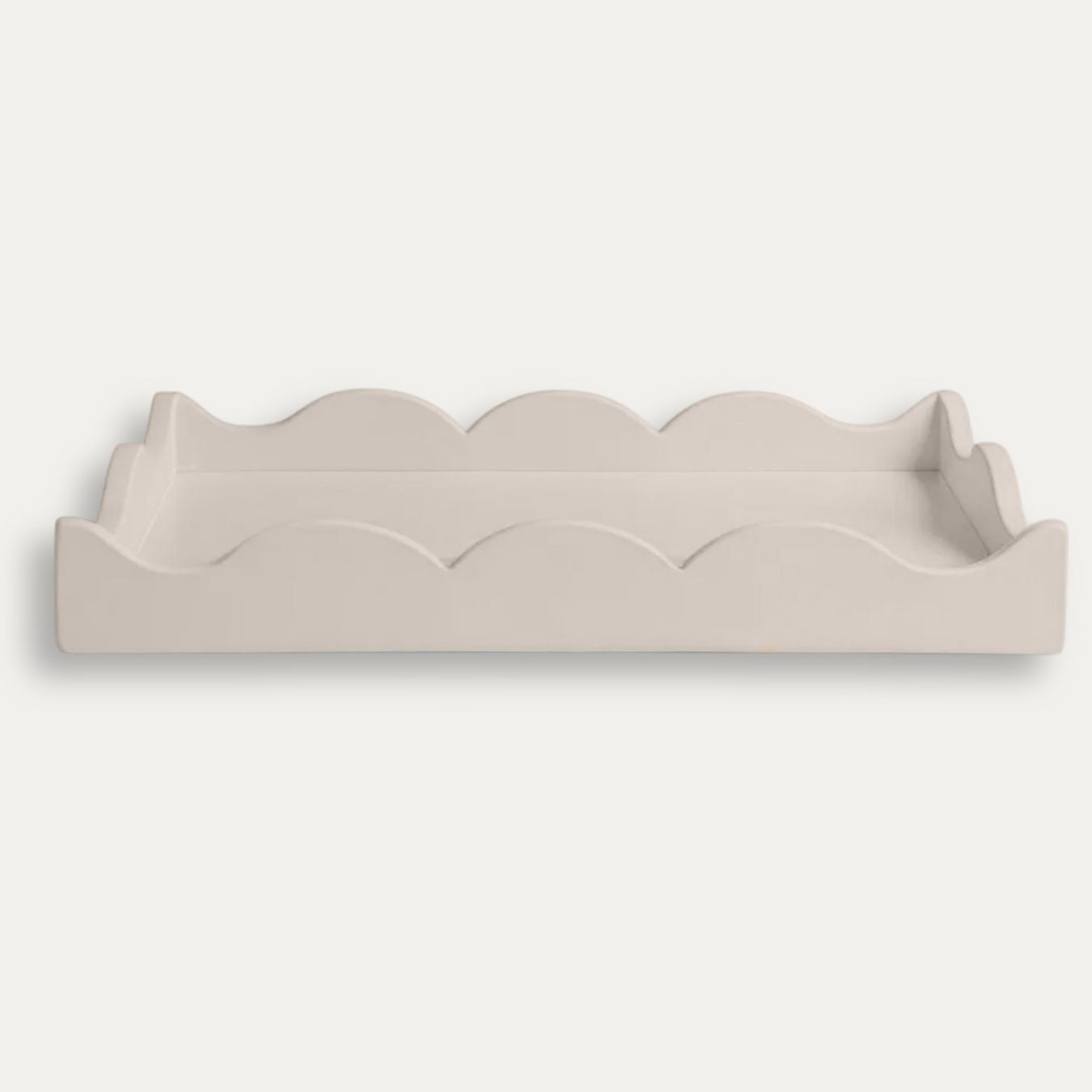 Scalloped Book Topper Tray - Mushroom