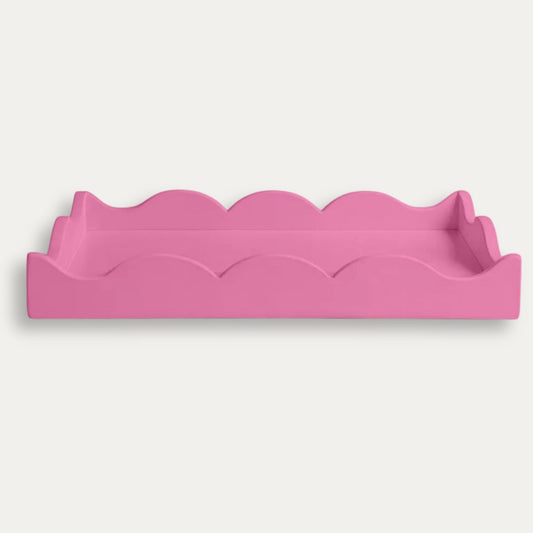Scalloped Book Topper Tray - Rose