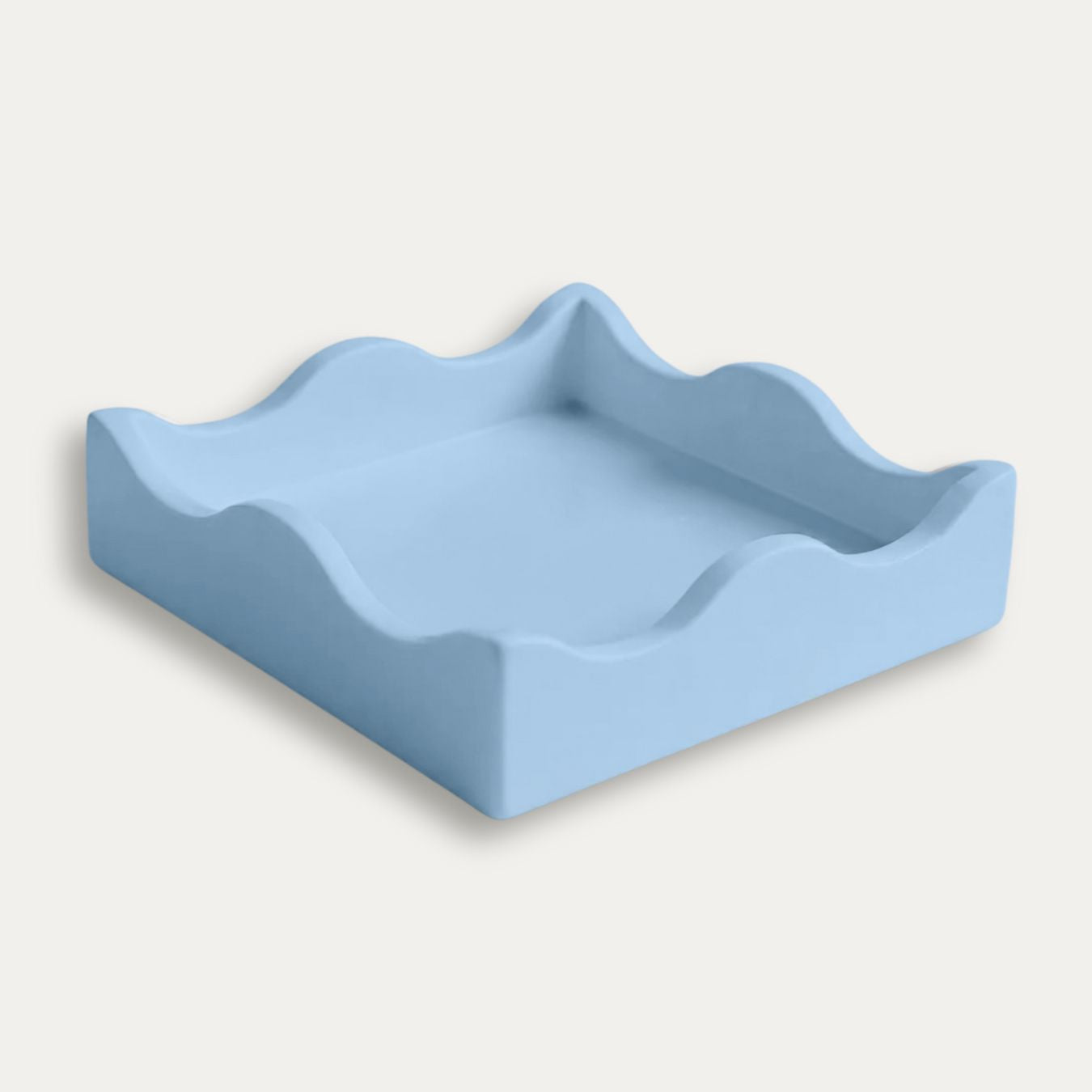 Scalloped Trinket Tray - Cornflower Blue