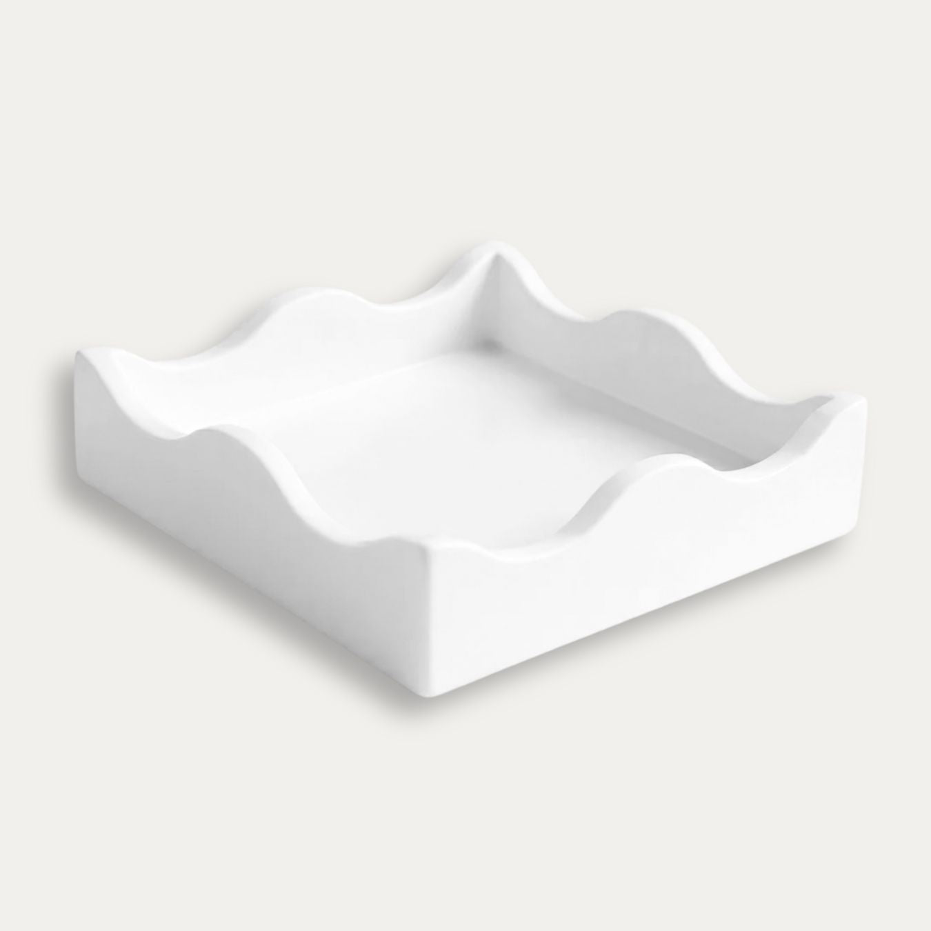 Scalloped Trinket Tray - Cloud