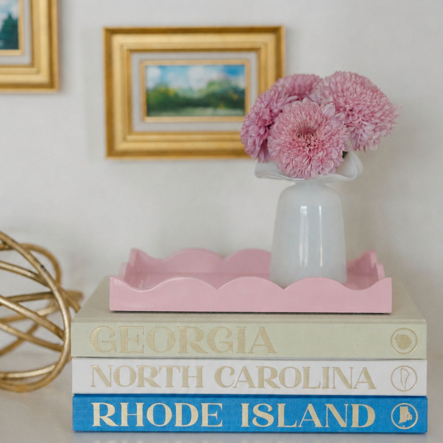 Lacquered Scalloped Tray