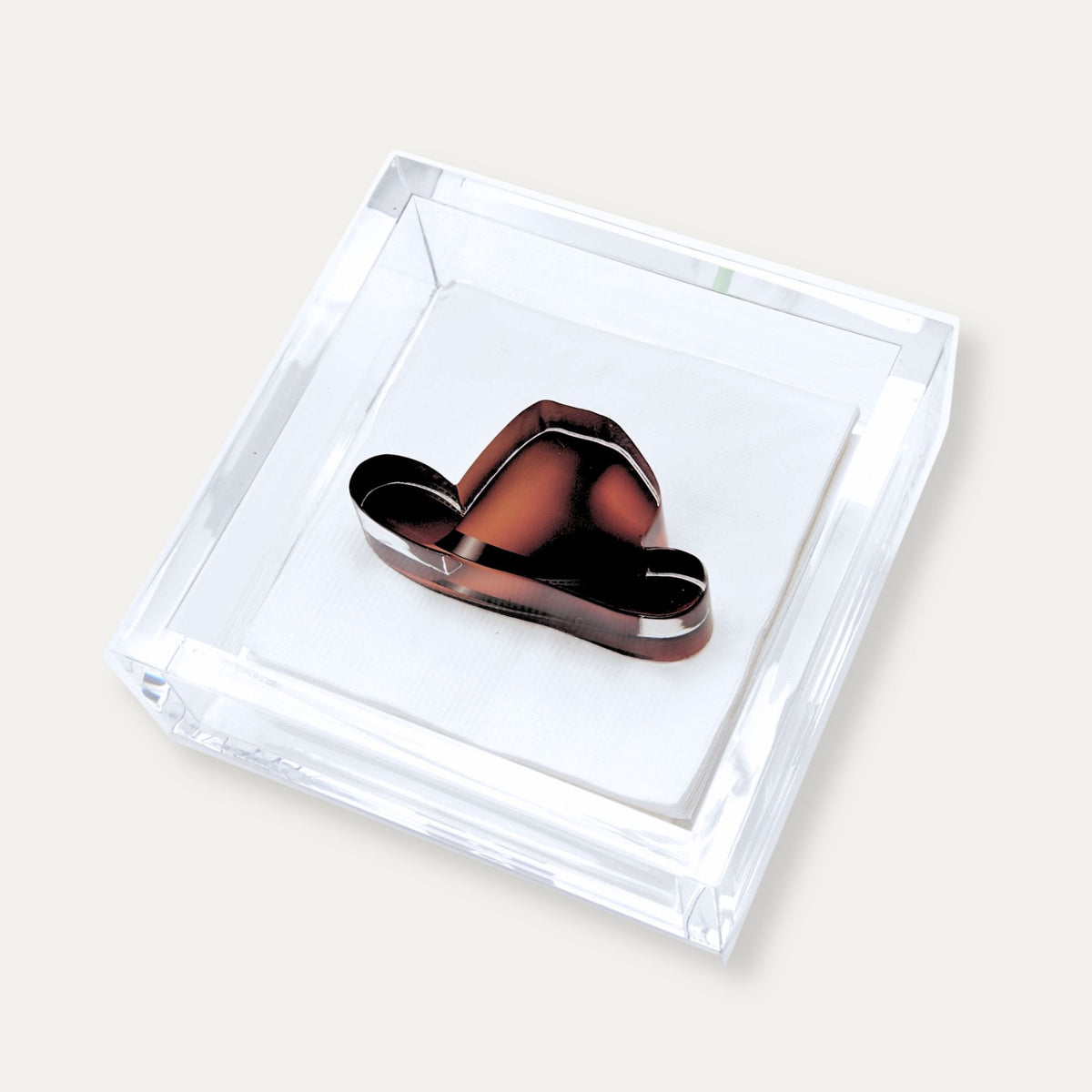 Cowboy Hat Acrylic Cocktail Napkin Holder